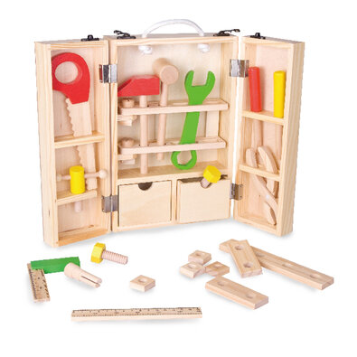 Classic world Set of wooden tools, 35 pieces
