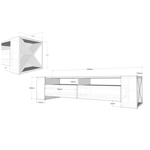 TV-állvány Sosruko Walnut