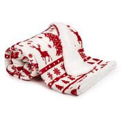 Pătură de Crăciun imitație de blăniță 4Home White Christmas, 150 x 200 cm