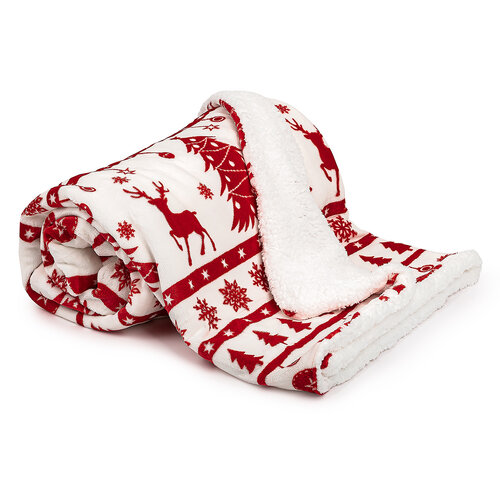 4Home Плед на овчині White Christmas, 150 x 200 см