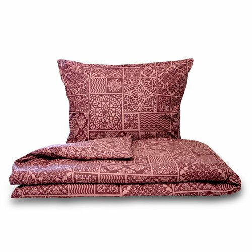 Kvalitex Baumwollbettwäsche Tokyo in Weinrot, 140 x 200 cm, 70 x 90 cm