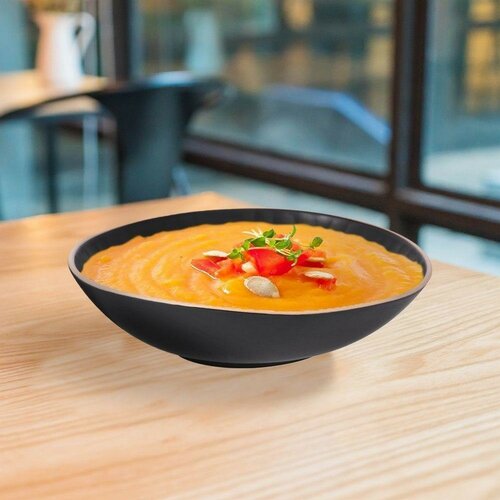 Глиняна миска Modern, 22 x 6 см, чорний