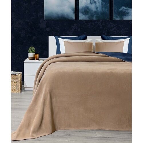 Decke Twin Braun & Blau, 150 x 200 cm