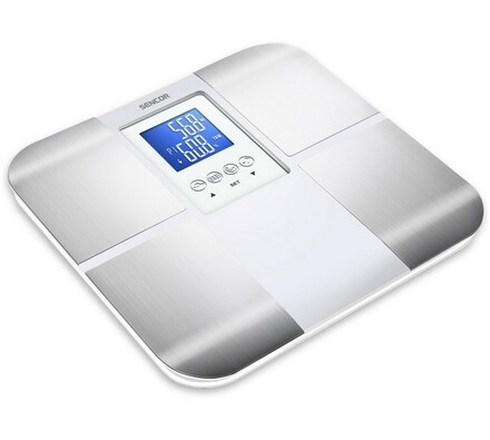Osobní váha Sencor SBS 6015WH, stříbrná, 31 x 30 x 2,3 cm