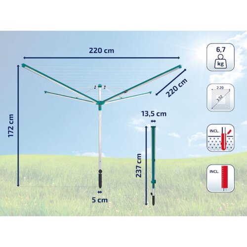 Leifheit Vonkajší sušiak Linomatic 500 Plus 85276