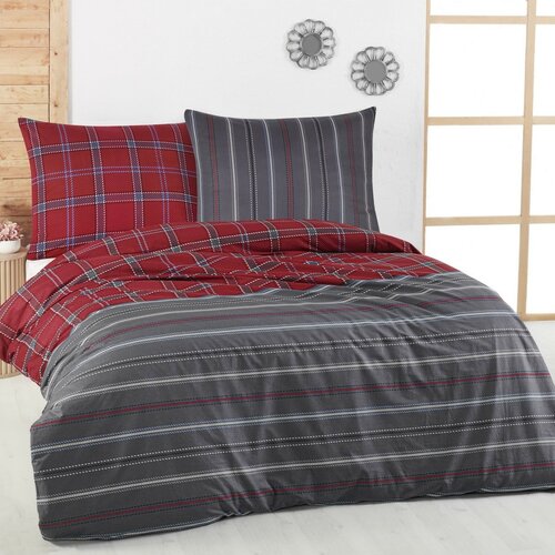 Kvalitex Pościel bawełniana Delux Campus szary, 220 x 200 cm, 2 szt. 70 x 90 cm