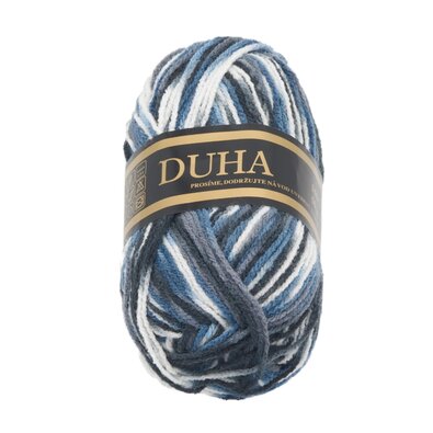 Пряжа DUHA біла, синя, сіра, 50 г / 150 м