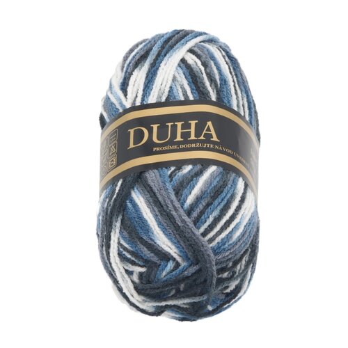 Preja DUHA bela, modra, siva , 50 g / 150 m