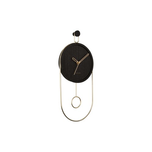 Karlsson 5892BK designerski zegar ścienny z wahadłem, 46 cm