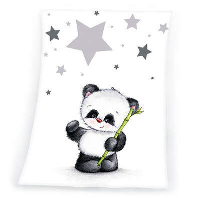 Herding Kinder-Decke Fynn Star Panda, 75 x 100 cmweiß  ,