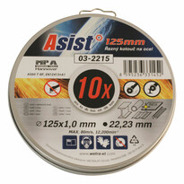 Набір відрізних кругів Asist 03-2215 сталь/інокс,10 шт, 125 x 1 мм