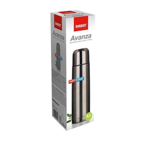 Banquet Termoska iz nerjavečega jekla Avanza 0,5l, kovinska črna