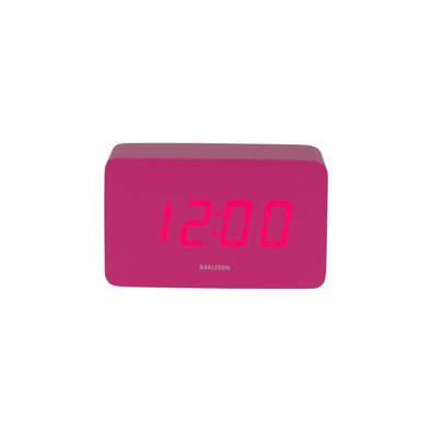 Karlsson 5983BP designerski zegar LED z alarmem różowy, 10 cm