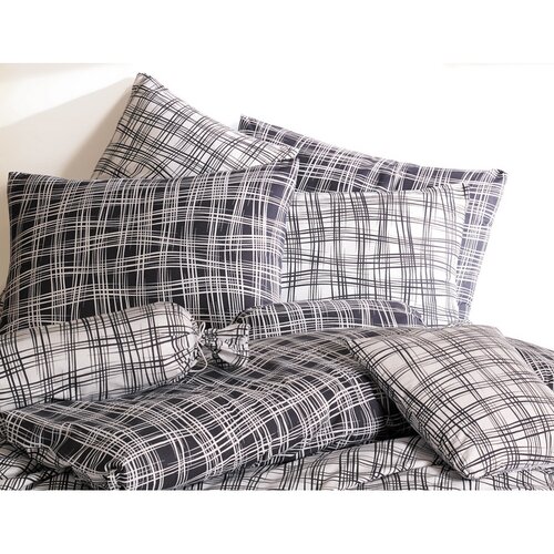 BedTex Bombažno posteljnino Straw črna, 220 x 200cm, 2 kos 70 x 90 cm