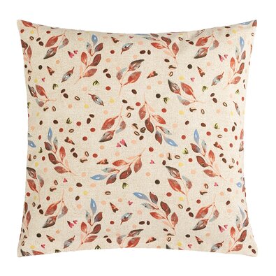 Bellatex Kissenbezug Berta Blatt braun, beige, 45 x 45 cm