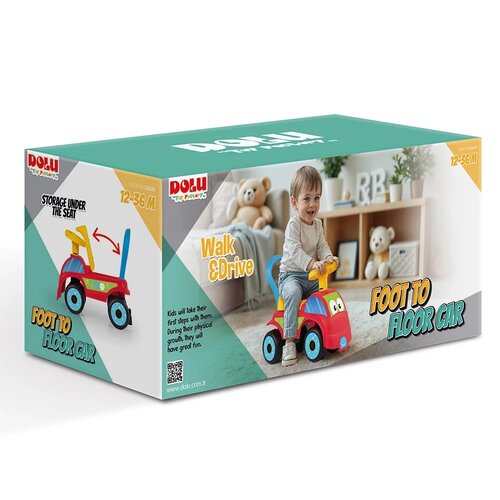 Dolu Odrážedlo auto, czerwone