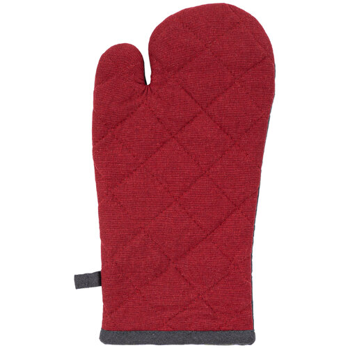 Potholder and trivet Heda wine red / grey, set of2