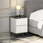 Noptieră Imaj White Marble