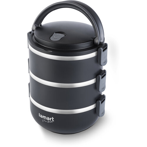 Lamart LT6023 termojídlonosič 3 patra Temp, črna