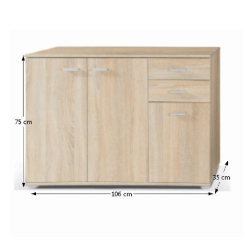 Dulap TAMPA, stejar Sonoma