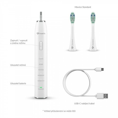 TrueLife Sonická zubná kefka SonicBrush Clean30, biela