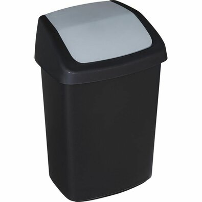 Curver Koš za smeti Swing 10 l, črn