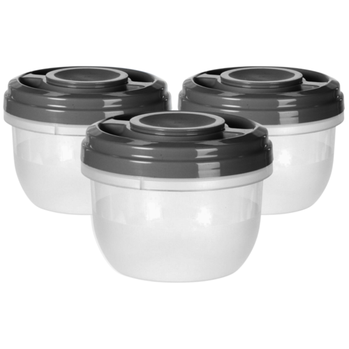 3dílná sada plastových dóz Round, 500 ml