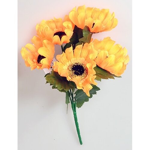 Umělá kytice Slunečnice žlutá, 37 cm