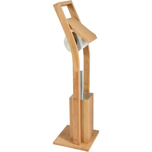 MSV Bambusov držalo za toaletni papir s krtačo 16x 29 x 70 cm