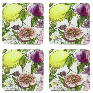 Suport de pahar din plută Altom Lemon, 10 x 10 cm