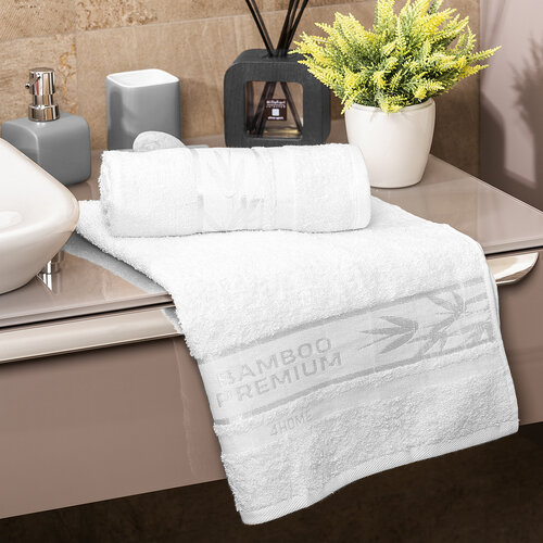 4Home Bamboo Premium рушник білий, 50 x 100 см, комплект 2 шт.