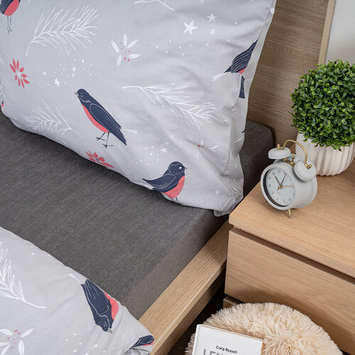 4Home Frottee-Spannbettlaken Dunkelgrau, 90 x 200 cm