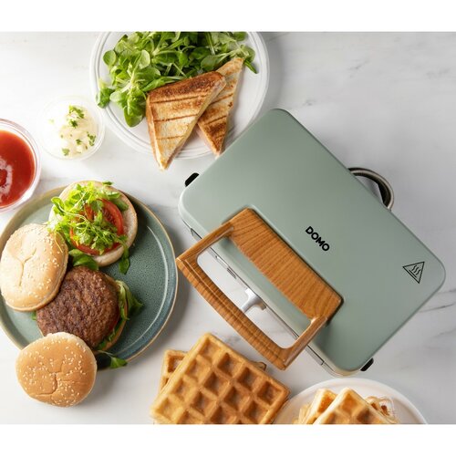 DOMO DO9276C sendvičovač 3v1, matná zelená