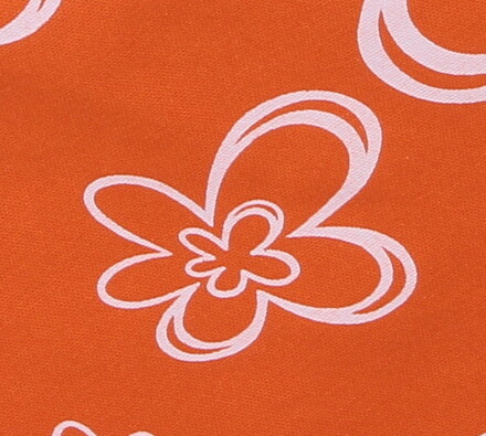 Bavlněný ubrus s květy, oranžová, 90 x 90 cm