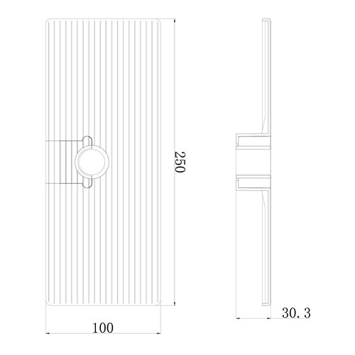 SAPHO SK111 polica za tuš palico, srebrna