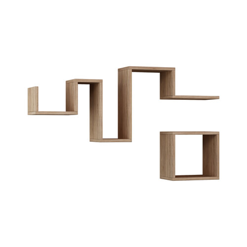 Wandregal Follow Oak, 2 Stück