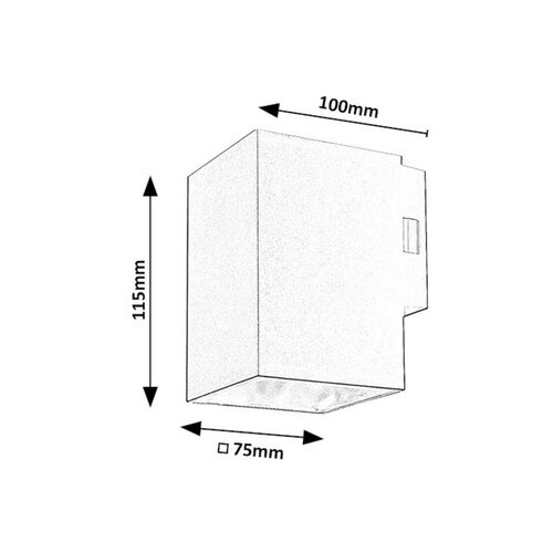 Rabalux 77156 zewnętrzna lampa ścienna LED Urfa, 9W, IP65, czarna