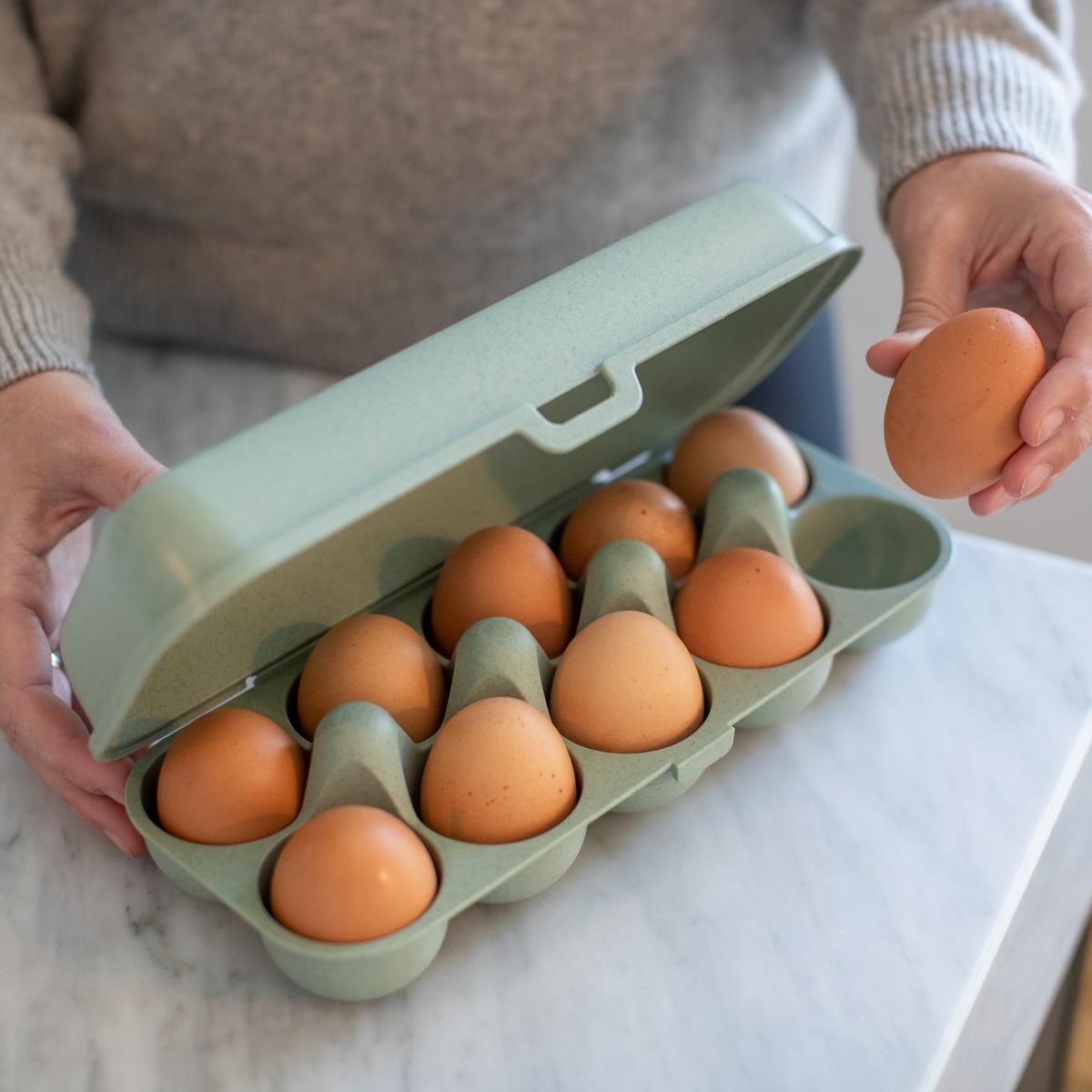 Obrázok Koziol Box na 10 vajec EGGS TO GO, zelená 