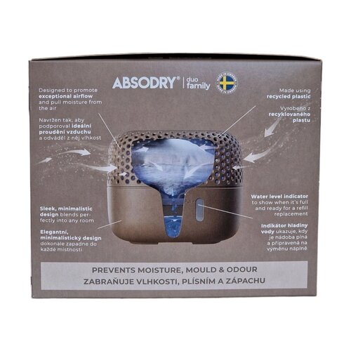 Absorbant umiditate Everbrand Absodry Duo Family Bag 3-series, până la 30 m3, Nougat