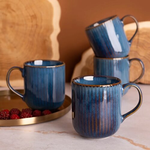 Altom Reactive Stripes porcelán bögre, 400 ml