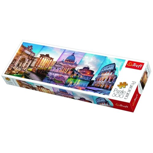 Trefl Panoramatické puzzle Cestování po Itálii, 500 dílků