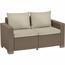 Keter Gartensofa California 141 x 68 x 72 cm, Cappuccino