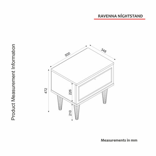 Ravenna White éjjeliszekrény