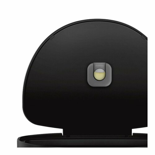 Simplehuman Półokrągły kosz pedałowy z ramą zestali nierdzewnej 45 l, czarny