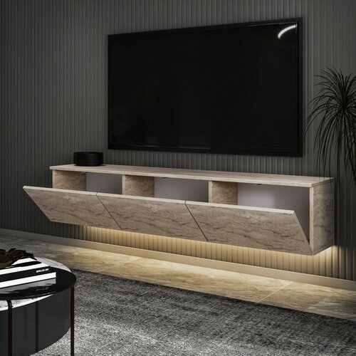 Televízny stolík Neon Illuminated Travertine