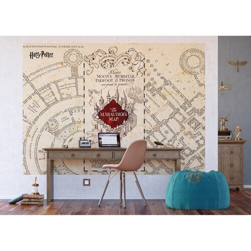 Fototapeta dla dzieci Harry Potter Marauders Map 252 x 182 cm, 4 części