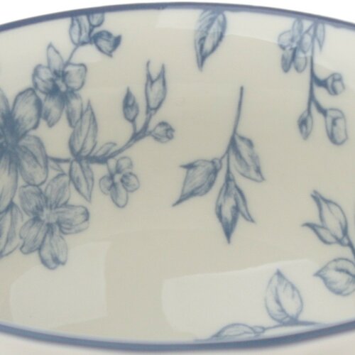 Komplet 6 keramičnih skodelic Delicate Flowers 11,5 cm, modre