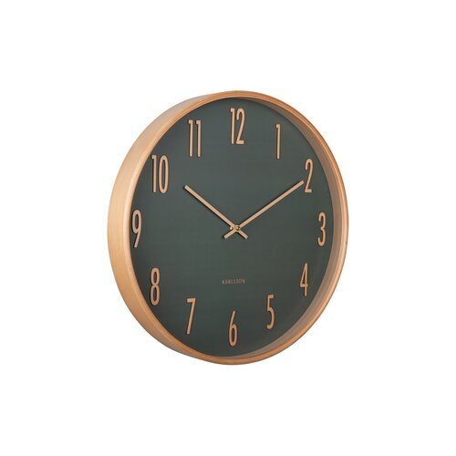 Karlsson 5996GR designové nástěnné hodiny zelená, pr. 40 cm