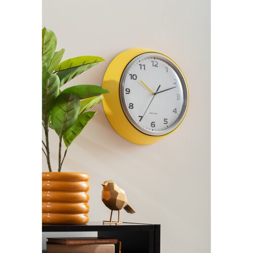 Karlsson 6006YE design falióra sárga, 34 cmátmérővel