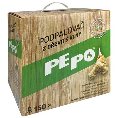 PE-PO Podpalovalec iz lesne volne, 150 kosov